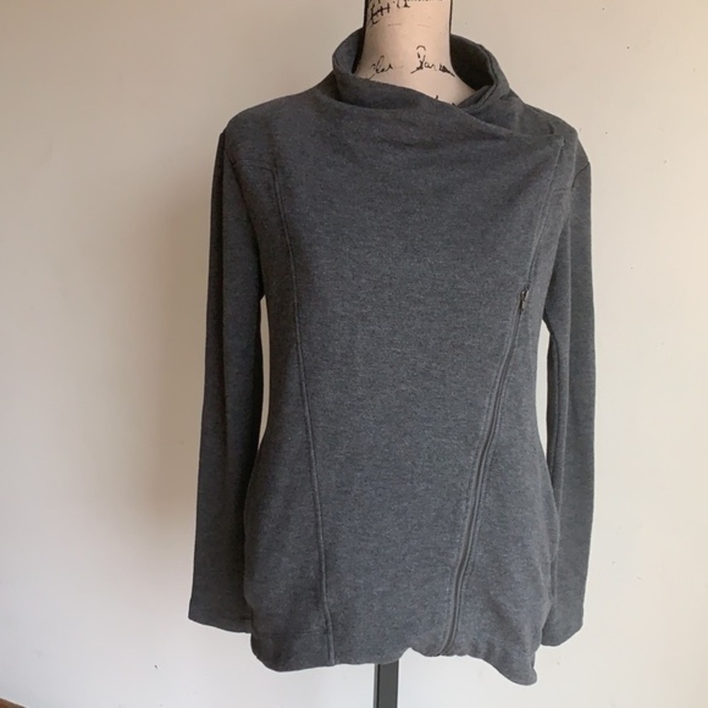 H by Bordeaux Grey Mock Neck Sweater